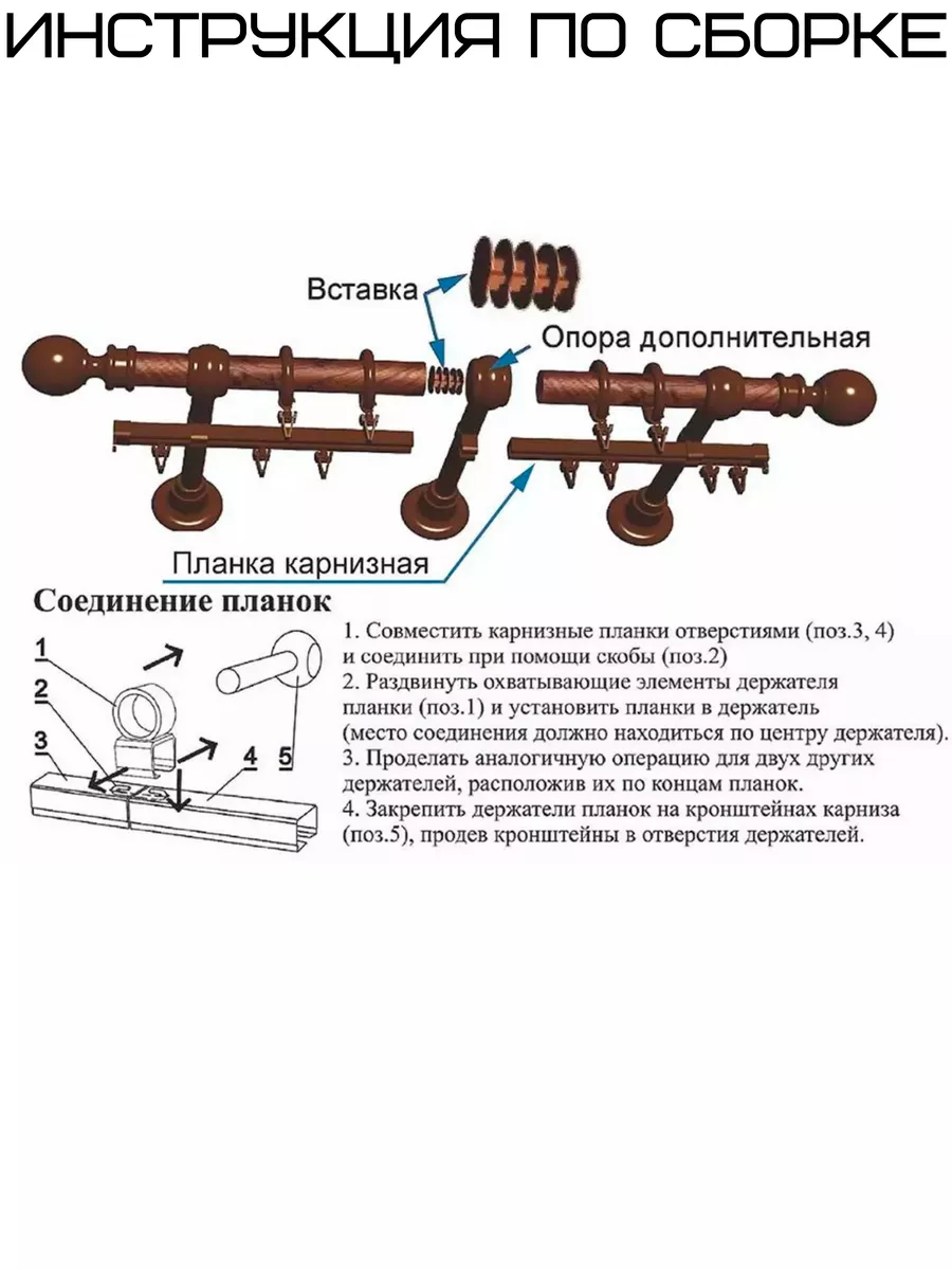 Собрать карниз двухрядный