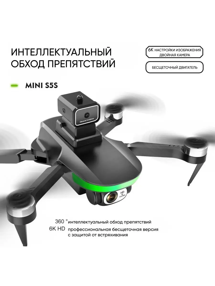 Квадрокоптер с камерой радиоуправляемый детский Drone mini s5s купить по  цене 4 340 ₽ в интернет-магазине Wildberries | 149530413