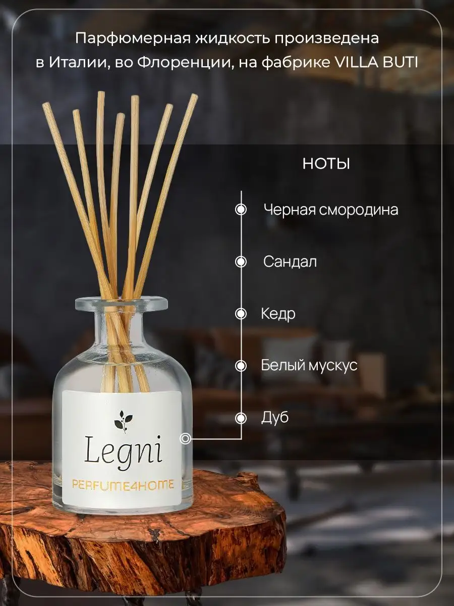 Ароматический диффузор для дома с палочками Legni 100 мл PERFUME4HOME  купить по цене 971 ₽ в интернет-магазине Wildberries | 150392293