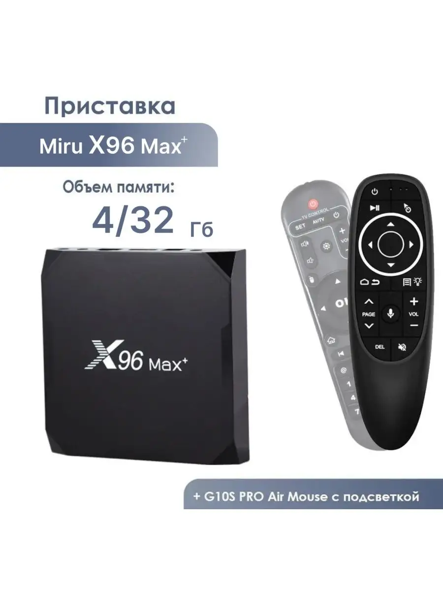 Мощная Смарт-приставка X96 Max + 4 32 + голосовой пульт Vontar купить по  цене 8 280 ₽ в интернет-магазине Wildberries | 151264344