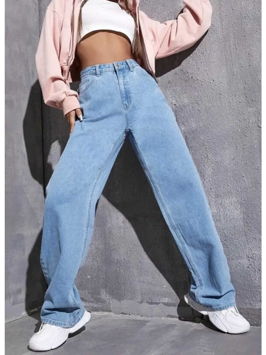 Широкие джинсы бэгги женские