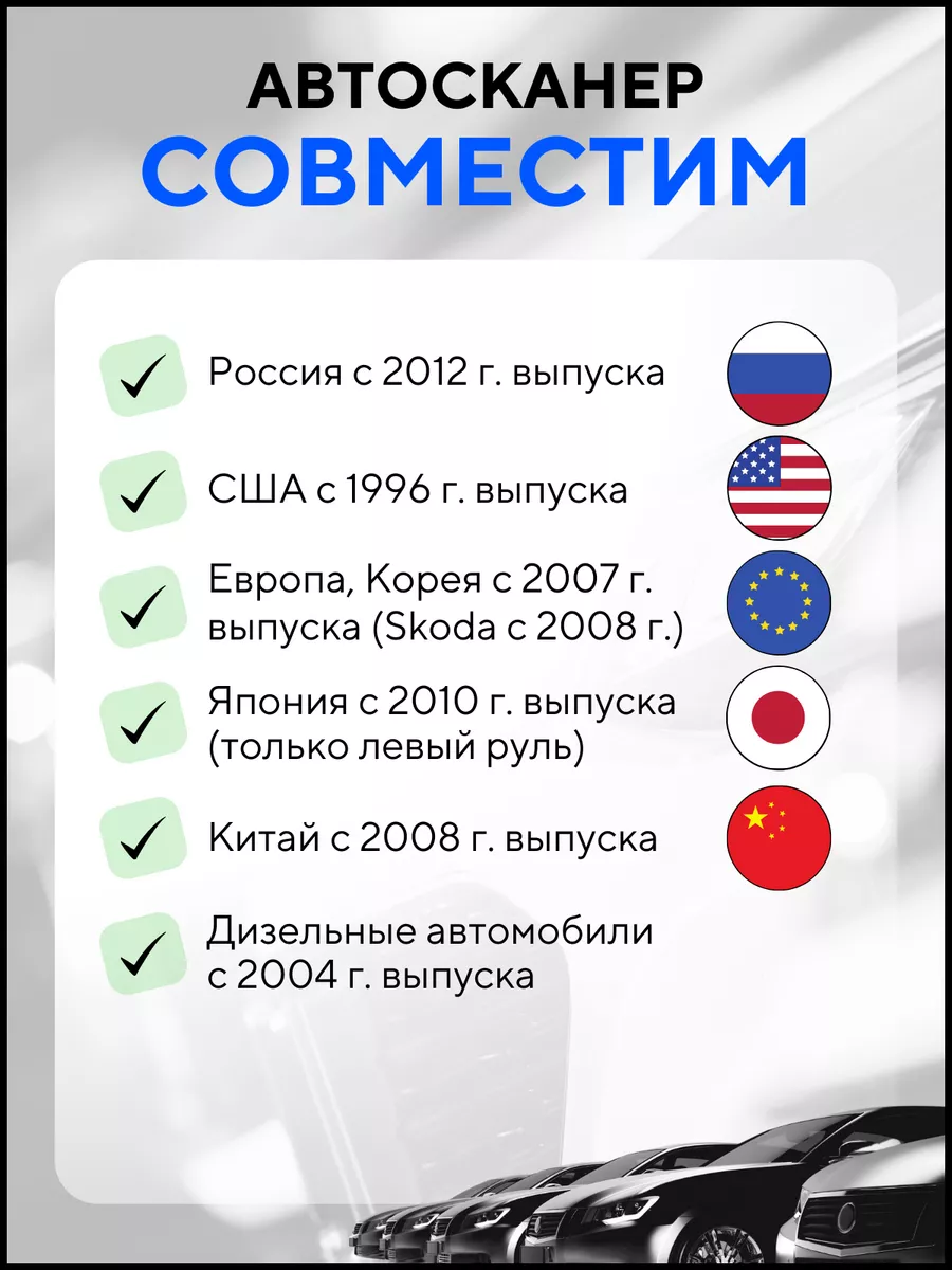 Автосканер для диагностики авто,ELM327 v 1.5 адаптер OBD2 GOODINY купить по  цене 565 ₽ в интернет-магазине Wildberries | 152819716