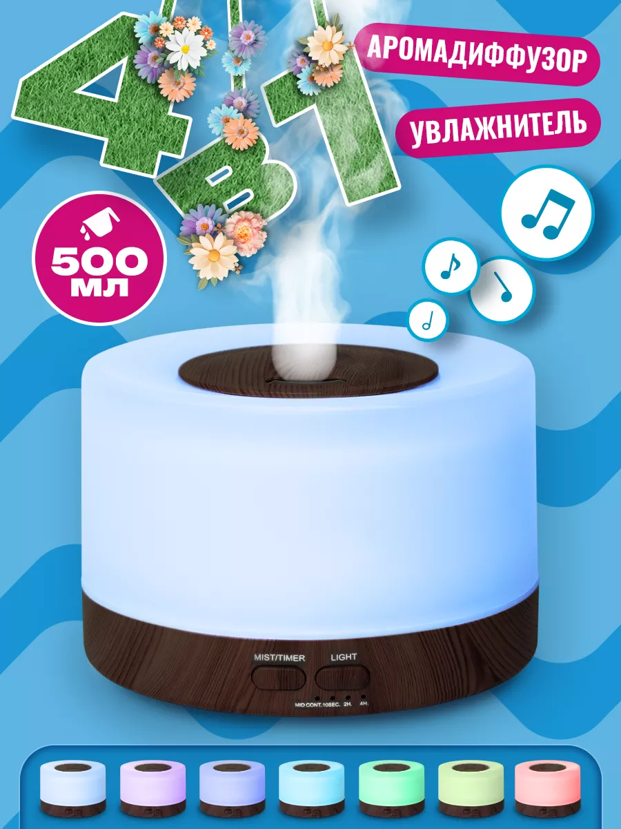 Увлажнитель воздуха аромадиффузор настольный Make magic купить по цене 1  169 ₽ в интернет-магазине Wildberries | 152993070