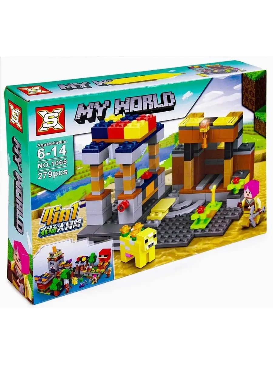 Конструктор My World Minecraft Майнкрафт Вход в шахту блоки LEGO купить по  цене 1 115 ₽ в интернет-магазине Wildberries | 153463796