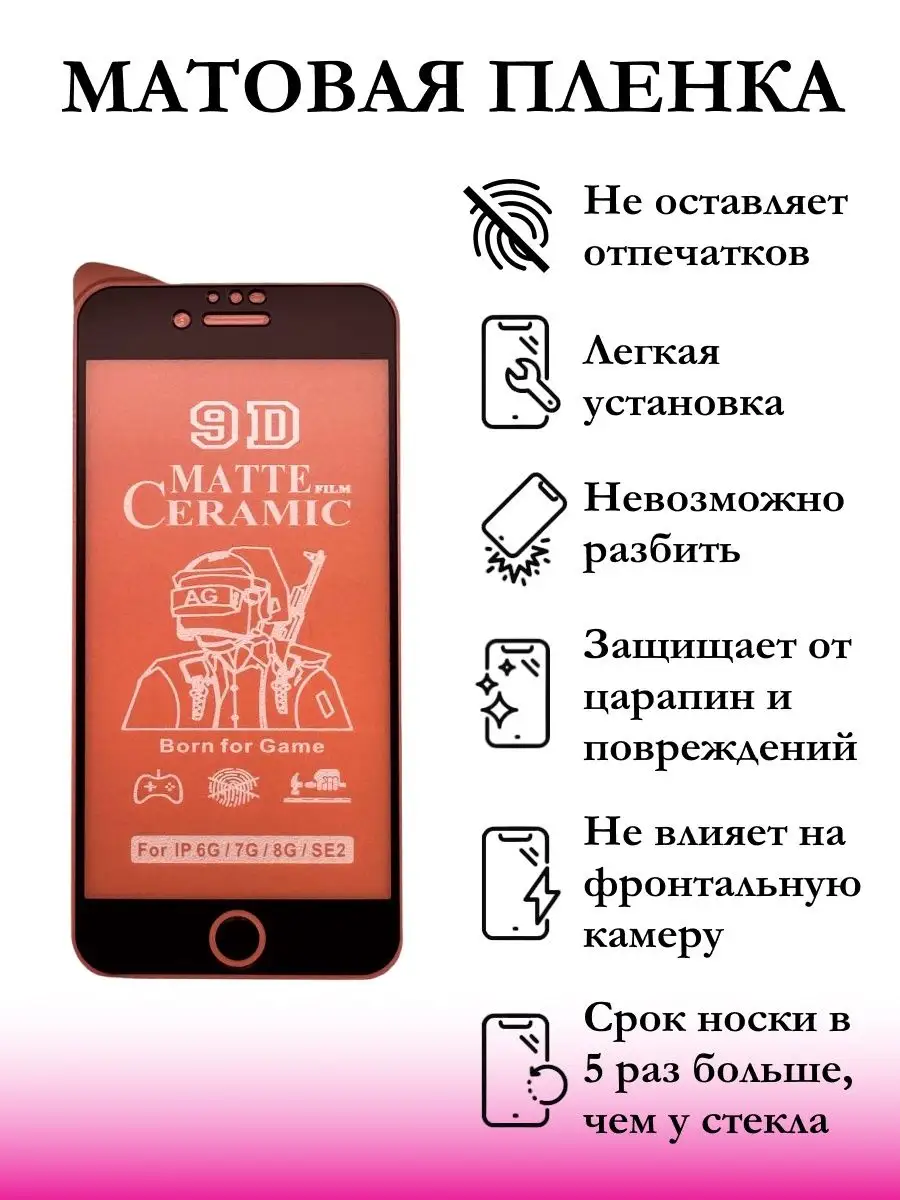 1001 ПЛЁНКА Защитная пленка на IPhone 7 и 8