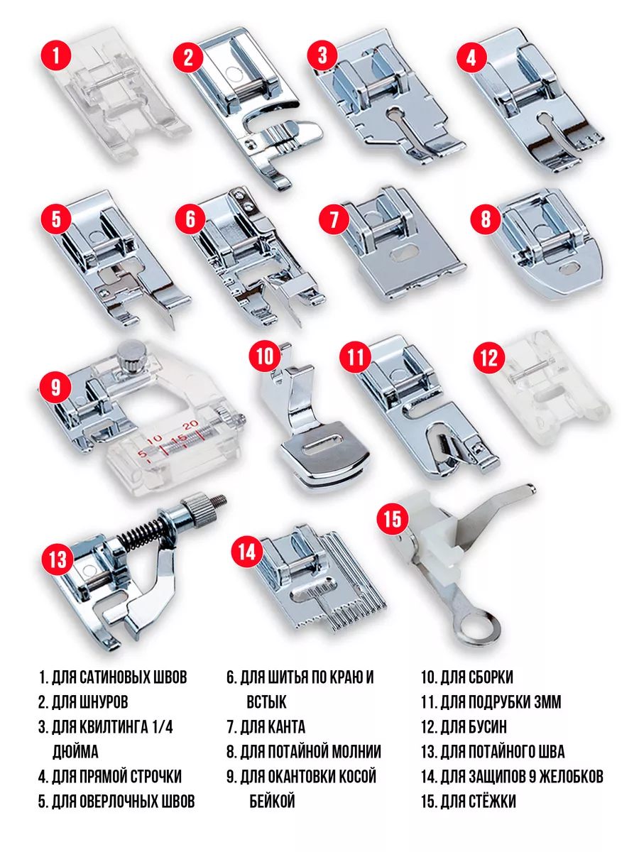 Набор лапок для швейной машины SARTI купить по цене 22,07 р. в  интернет-магазине Wildberries в Беларуси | 153872081