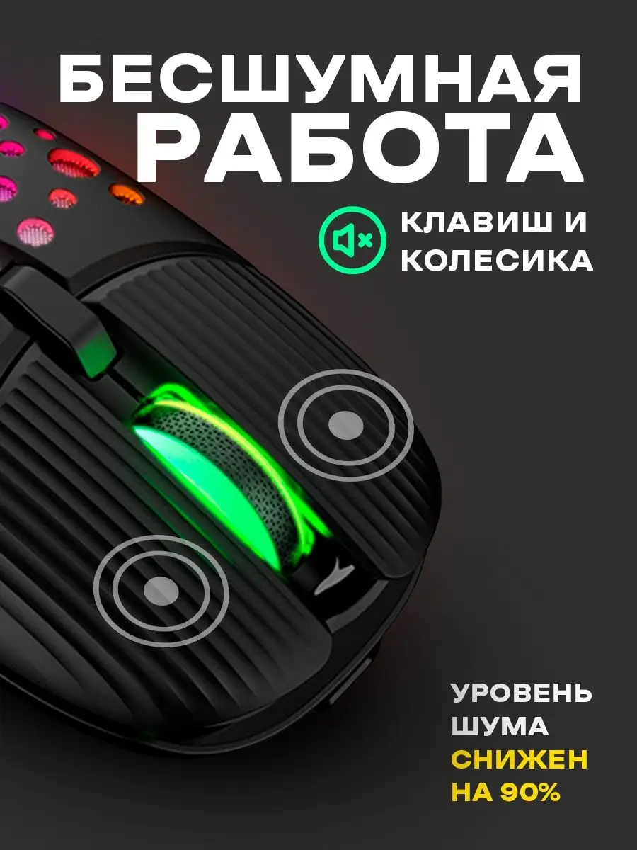 Мышка беспроводная игровая Market Rocket купить по цене 373 ₽ в  интернет-магазине Wildberries | 153950199