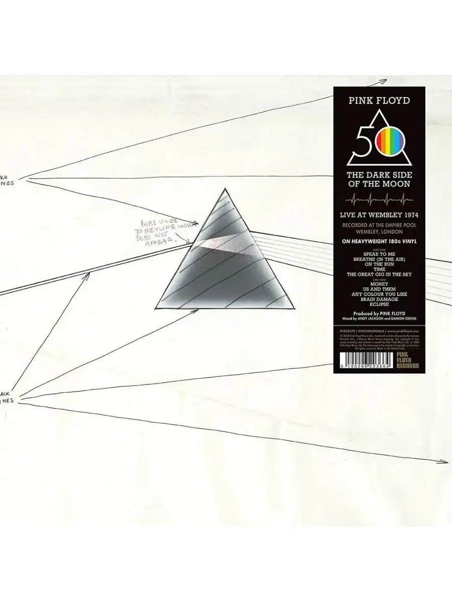 PF. Dark Side Of The Moon. Live At Wembley 1974 (50th) (LP)