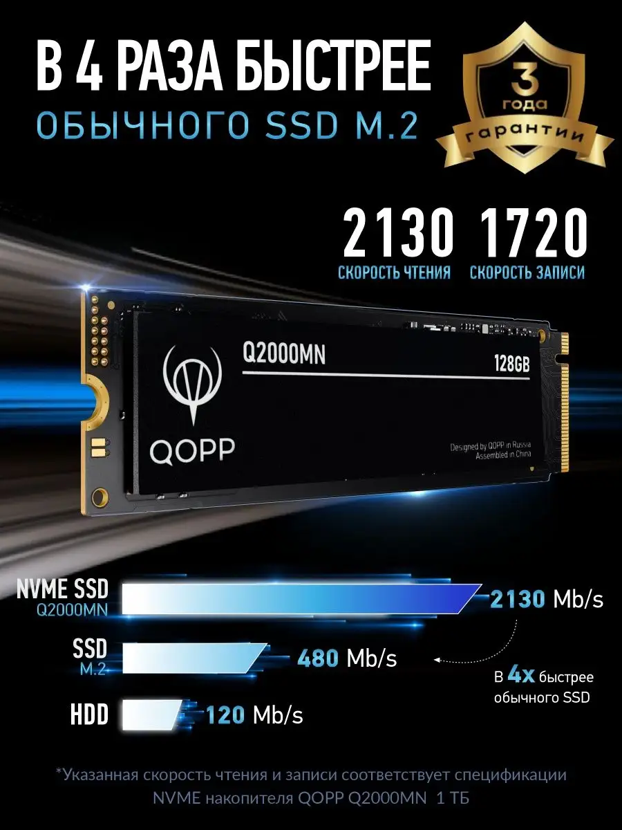 128Gb SSD PCI-E 3.0 накопитель M.2 NVMe PCIe Gen3 *4 QOPP купить по цене 0  сум в интернет-магазине Wildberries в Узбекистане | 154888564