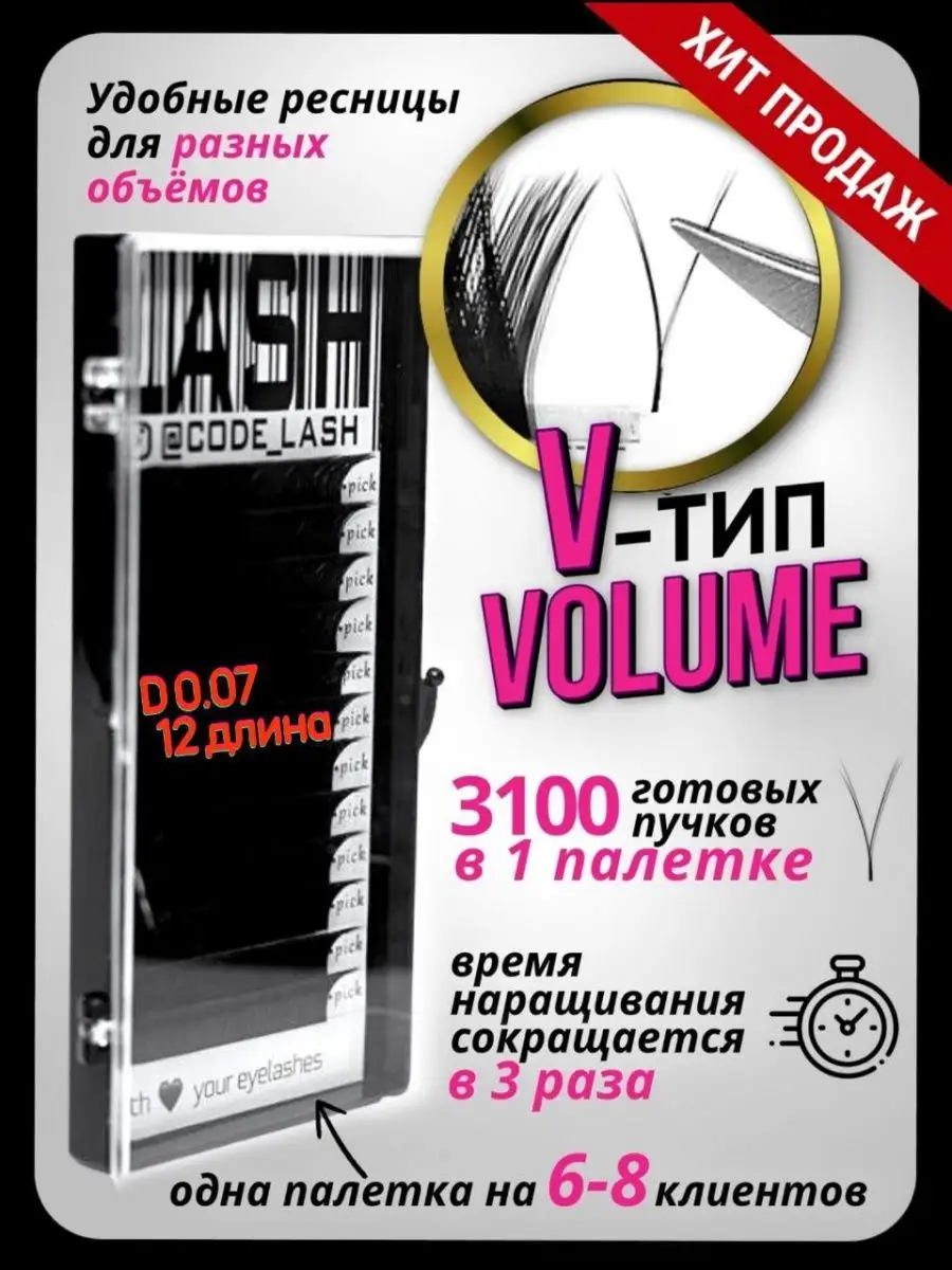 Ресницы 3D Lash&Go, Готовые пучки, Микс 16 линий в интернет-магазине - Timbale