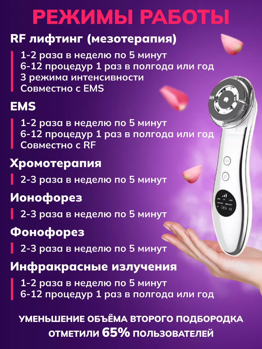 Массажер для лица и шеи микротоковый RF лифтинг EMS аппарат PRO_APER купить  по цене 2 343 ₽ в интернет-магазине Wildberries | 155661080