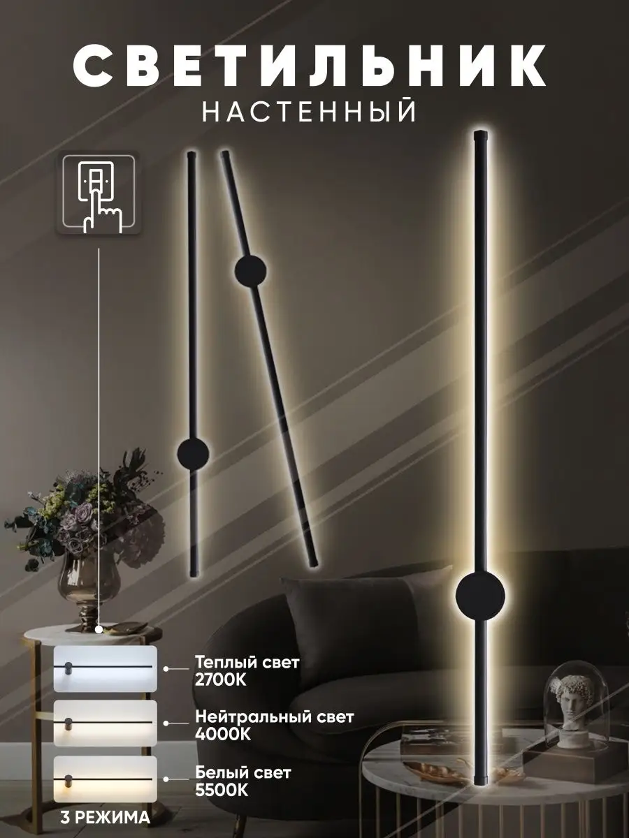 Светильник настенный светодиодный для дома дачи Lighting solution купить по  цене 1 735 ₽ в интернет-магазине Wildberries | 156085232