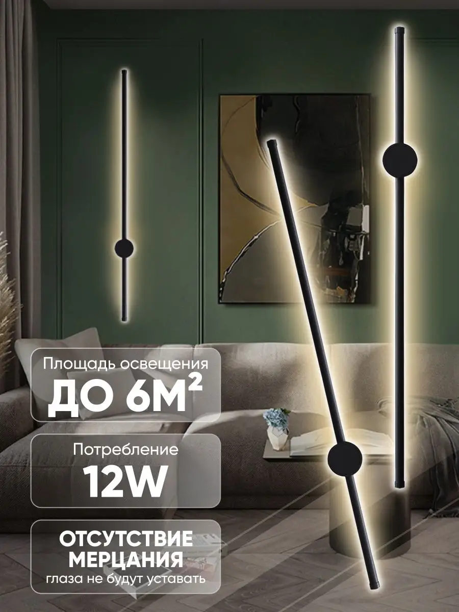 Светильник настенный светодиодный для дома дачи Lighting solution купить по  цене 1 735 ₽ в интернет-магазине Wildberries | 156085232