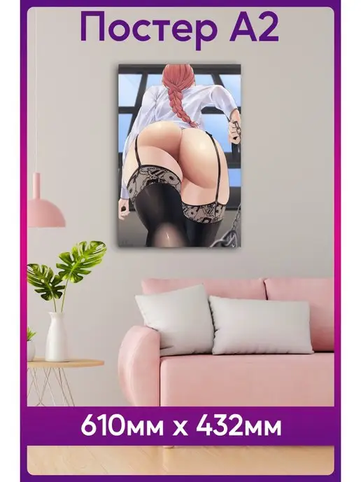 HENTAI POSTER Постер Аниме хентай Человек Бензопила