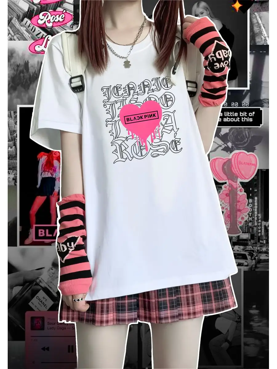 Футболка K-pop BlackPink Black Pink одежда Print ink купить по цене 189 300  сум в интернет-магазине Wildberries в Узбекистане | 156214474