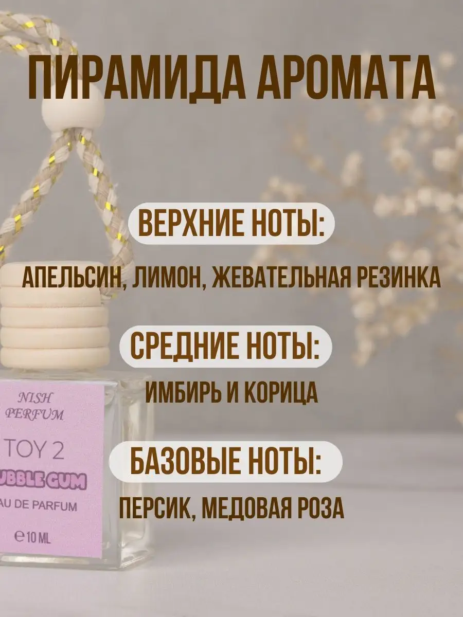 NISH PARFUM Ароматизатор автомобильный автопарфюм Бабл Гам