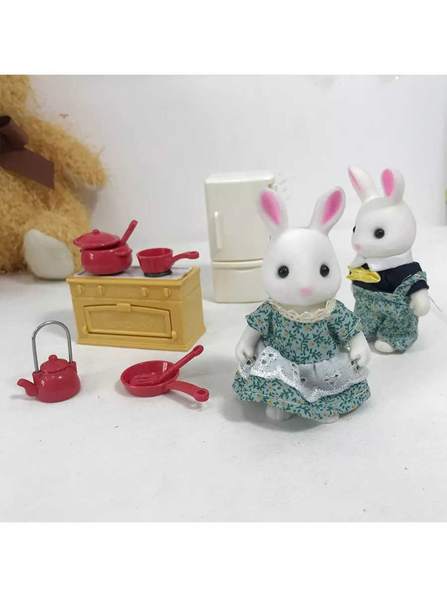 Я - конструктор Семья белых кроликов аналог sylvanian families