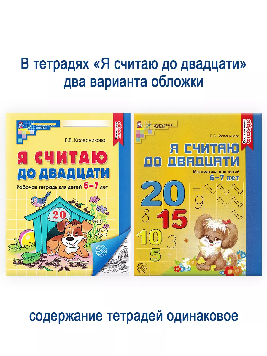 Математика для детей 6-7 лет Я уже считаю, Я считаю до 20 ТЦ СФЕРА купить по  цене 322 ₽ в интернет-магазине Wildberries | 157886528