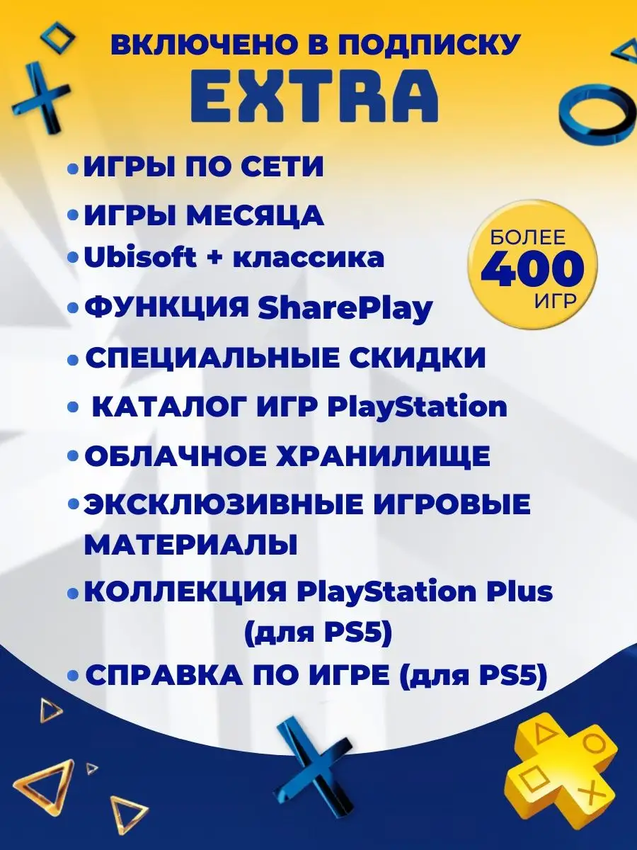 Подписка PS PLUS EXTRA на 12 месяцев