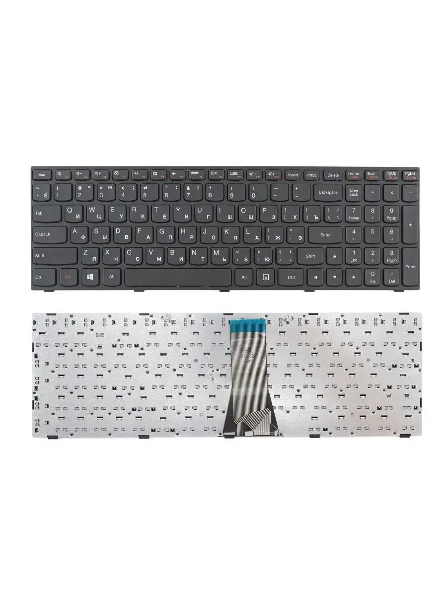 Azerty Клавиатура для Lenovo B50-30, G50-30, Z50-70 черная с рамкой