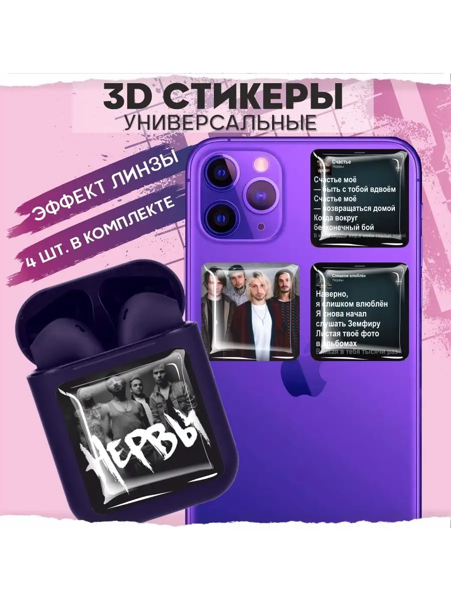 Наклейки на телефон 3d стикеры на чехол объемные Нервы 1-я Наклейка купить  по цене 37 000 сум в интернет-магазине Wildberries в Узбекистане | 159920015