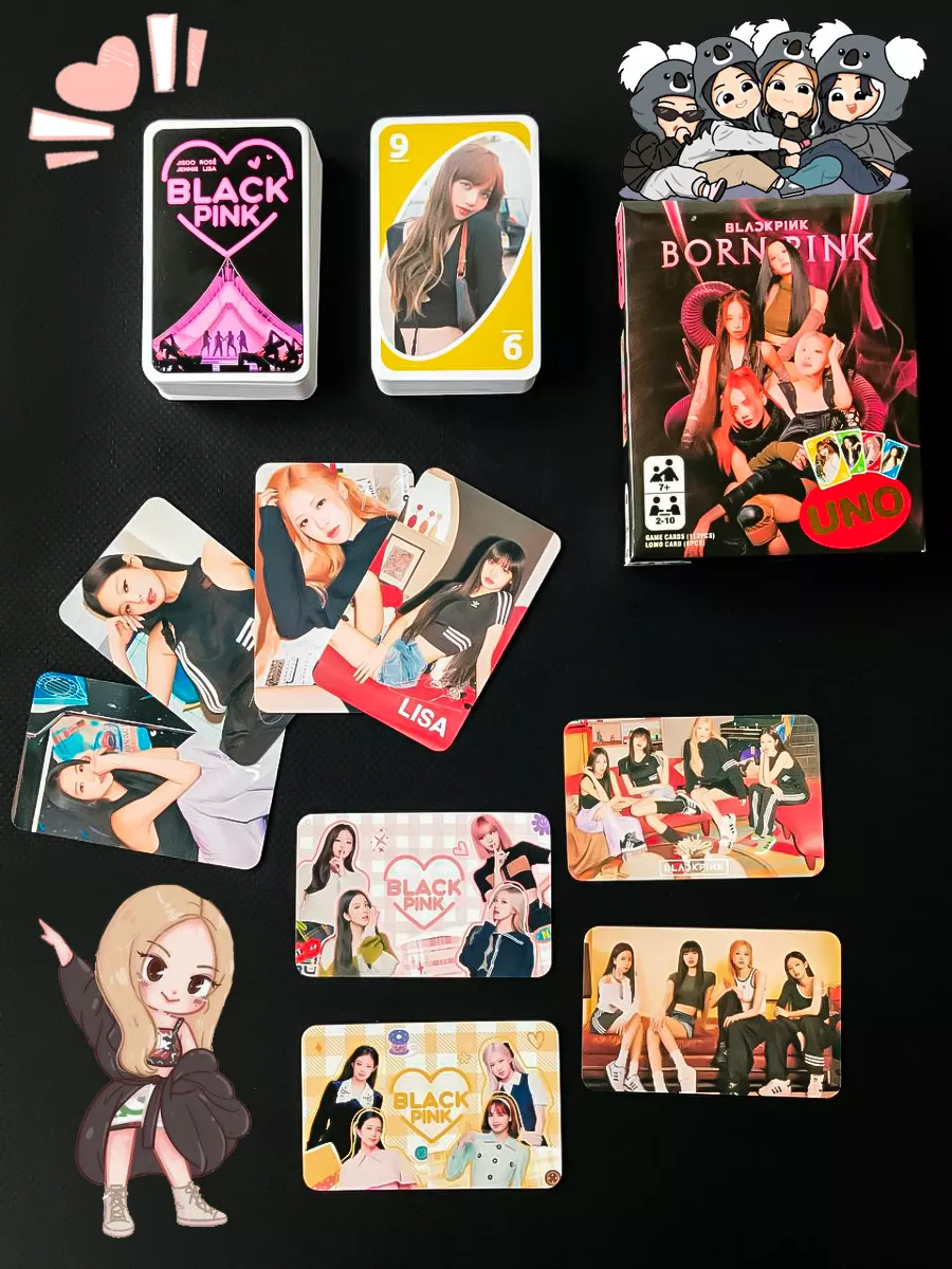 K-pop игра UNO Black pink, карты Уно Блэк пинк FanLab купить по цене 447 ₽  в интернет-магазине Wildberries | 159998989