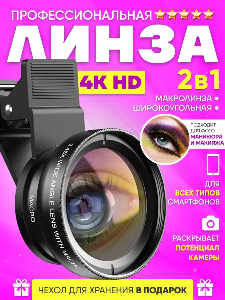 Макролинза для телефона Широкоугольная линза Фишай FF_technology.store  купить по цене 6,65 р. в интернет-магазине Wildberries в Беларуси |  160000978